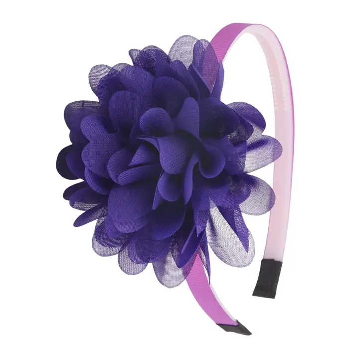 Versatile scarf 1PZ Fasce per Capelli con Fiore in Chiffon Bambine Ragazze Fermagli con Denti di Plastica Fascia Floreale Bambini Ragazze