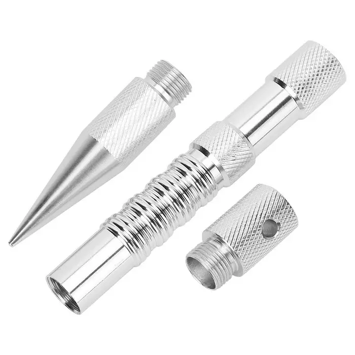 Ago a Spillo Paracord Braccialetto in Alluminio Portatile Ago per Cucito Intreccio Fai da Te Argento