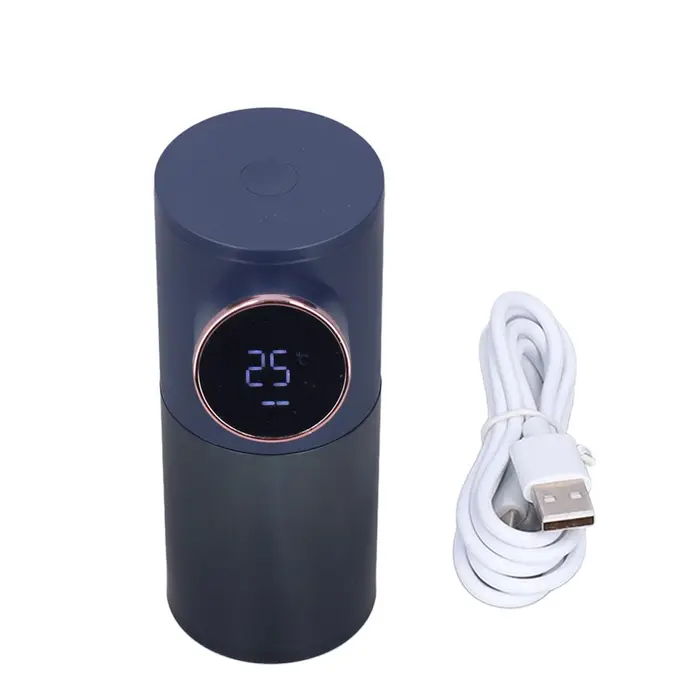 Dispenser di Sapone Schiumogeno Automatico Intelligente 320ml Senza Contatto Ricarica USB per Cucina Bagno Scuro