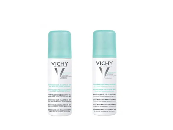 Vichy Deodorante Antitraspirante 48h Traspirazione Intensa Aerosol 2x125ml Lotto × 2