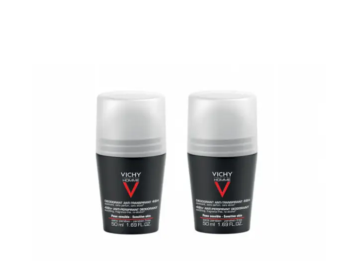 Vichy homme Vichy Uomo Deodorante Antitraspirante 48h Pelle Sensibile Biglia 2x50ml