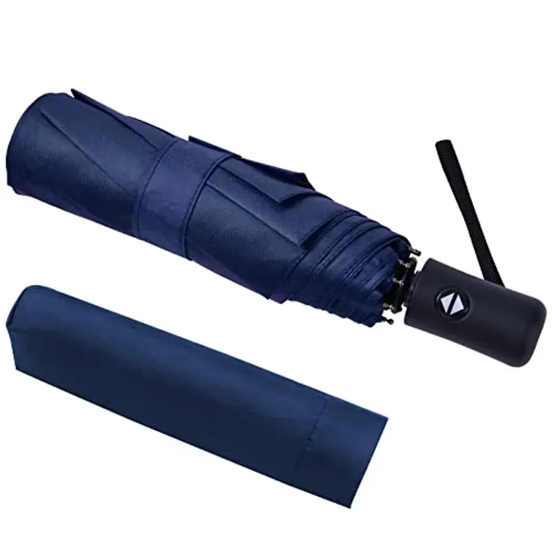 Vicloon Ombrello Pieghevole Compatto Anti-Tempesta, Ombrello Antivento Automatico per Uomo, Ombrello Portatile Automatico Pieghevole