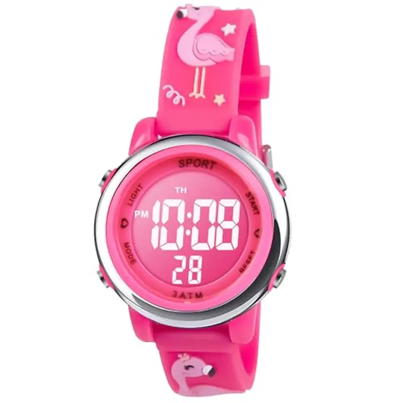 Vicloon Orologio Digitale per Bambini, da Polso per Ragazzi, Waterproof Retroilluminazione a 7 Colori, Visualizzazione Della Data e