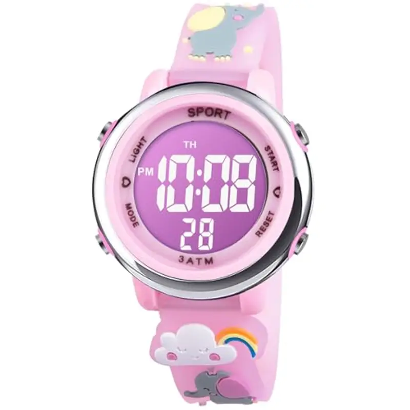 Vicloon Orologio Digitale per Bambini, Orologio da Polso per Ragazzi e Ragazze, Polso unicorno, Cartoni 3D Waterproof Retroilluminazione a