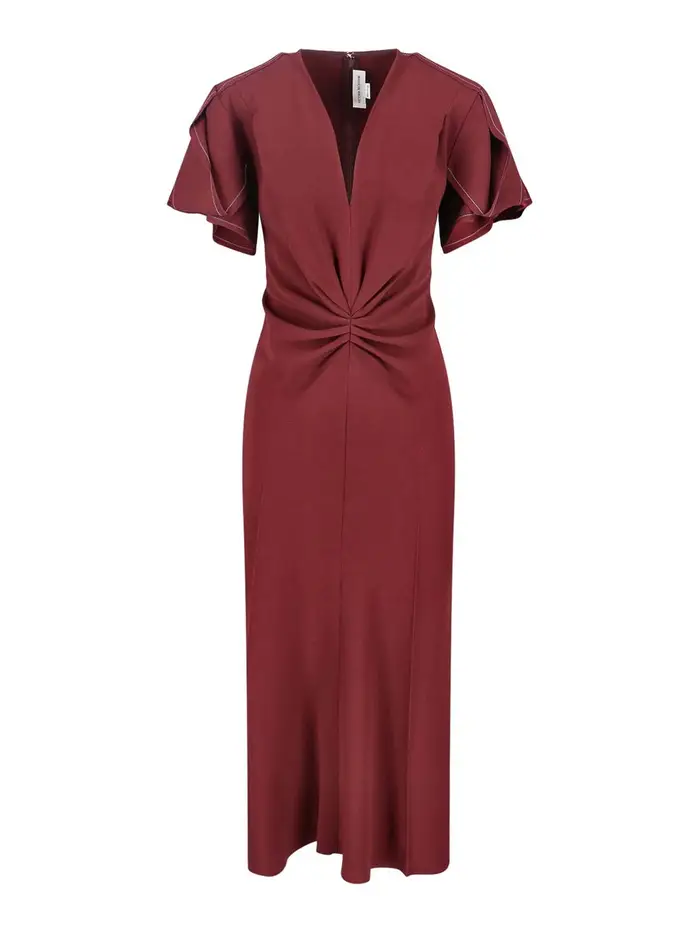 Victoria Beckham Abito Midi Rosso