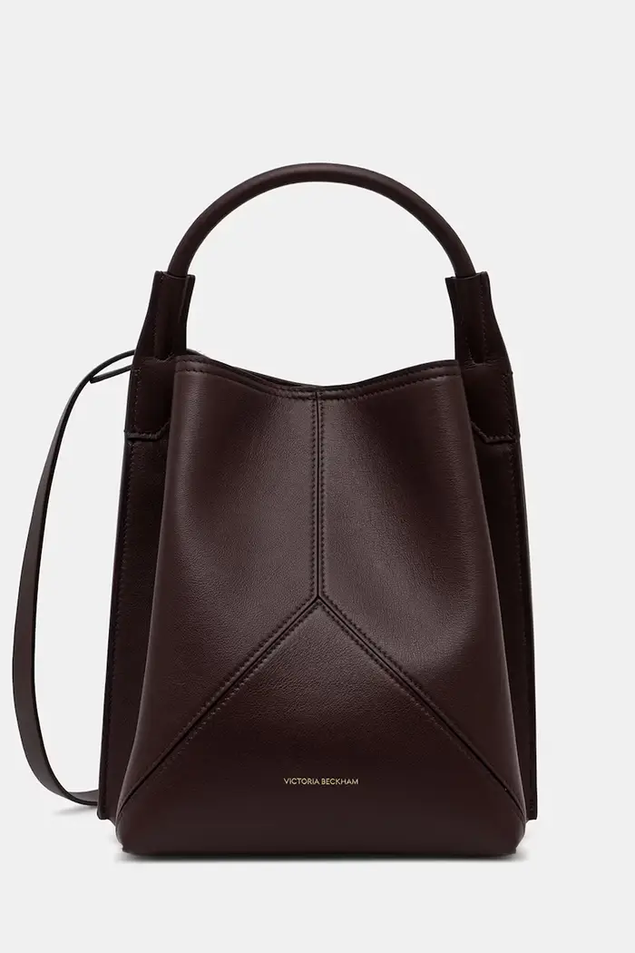 Victoria Beckham borsa da donna in pelle Victoria Granata