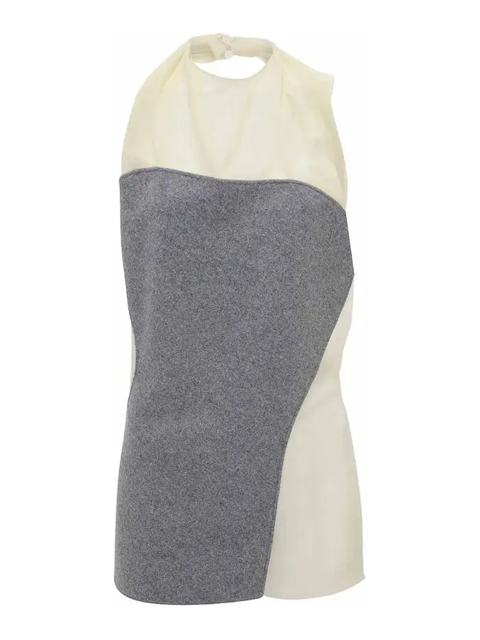 Victoria Beckham Top senza maniche con pannello drappeggiato Multicolore