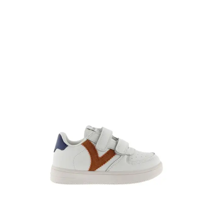 Victoria Scarpe da ginnastica da bambina Tiempo Efecto Piel & Tiras & Contraste Blanc