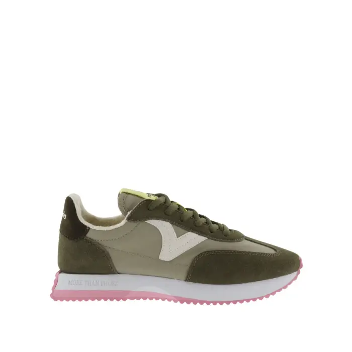 Scarpe da ginnastica da donna in nylon e pelle scamosciata Victoria Cosmos Vert