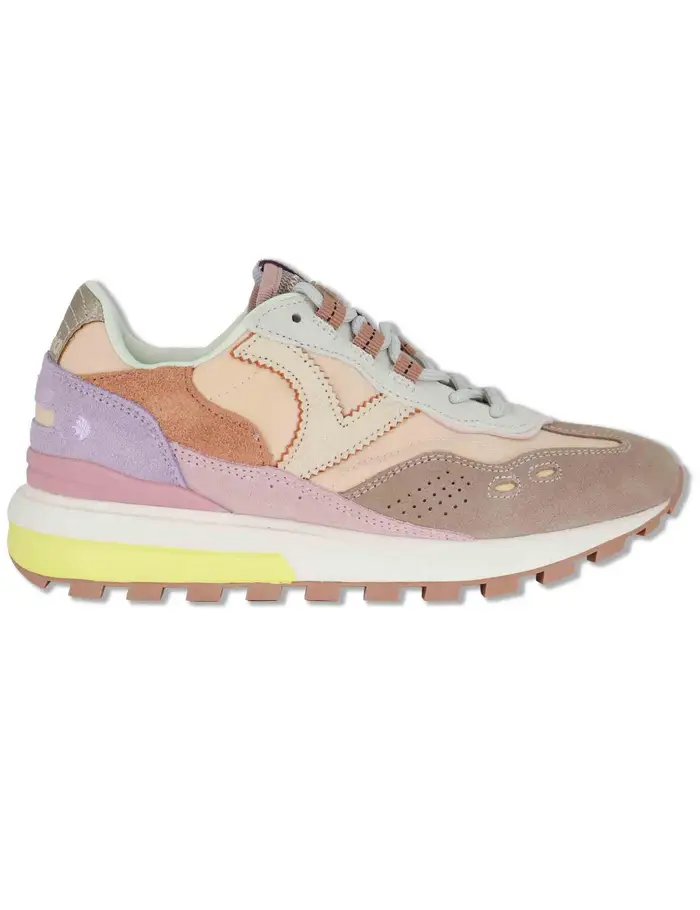 Victoria Sneakers Luna in camoscio rosa suola running Donna 1156116 42_Rosa