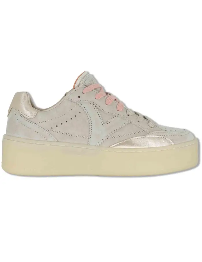 Victoria Sneakers Turin in nabuk beige con suola alta Donna 1265100 80_Beige