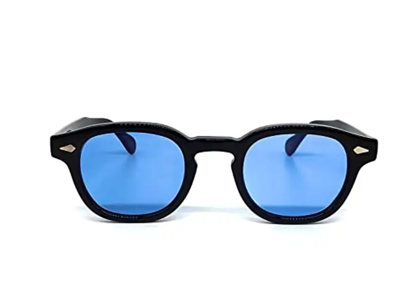 Vintange Sunglasses OCCHIALI DA SOLE MODELLO MOSCOT JOHNNY DEPP TONY STARKS OSVALDO UV 400 NOVITÀ 2022 (AZZURRO CLASSIC)