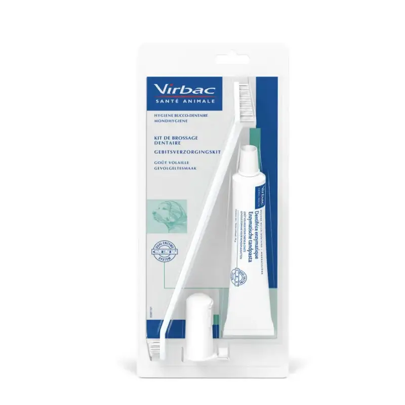Virbac Dentifricio cane kit gusto pollame 70g
