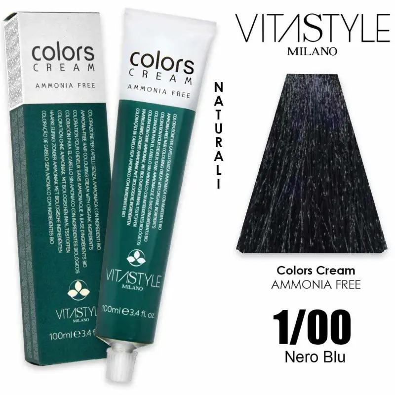Tinta capelli in crema senza ammoniaca 100 ml 1.00