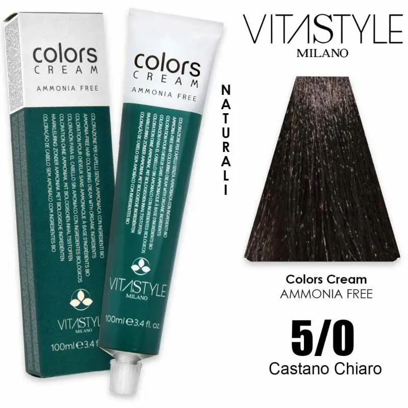 Vitastyle Tinta capelli in crema senza ammoniaca 100 ml 5.0