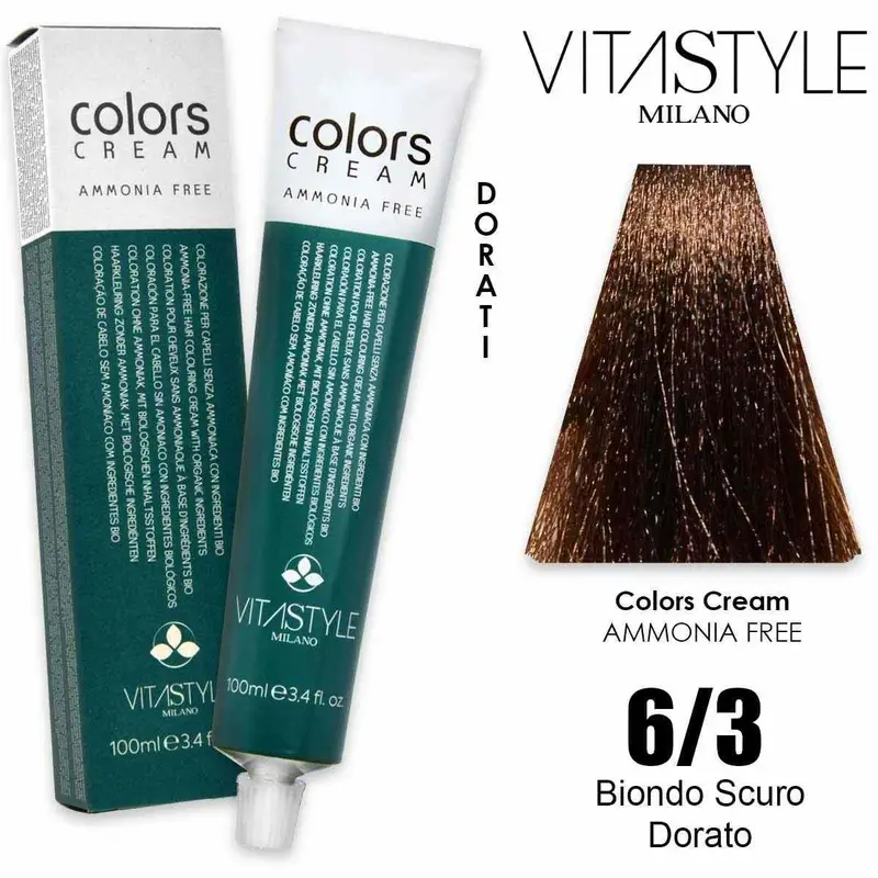 Vitastyle Tinta capelli in crema senza ammoniaca 100 ml 6.3