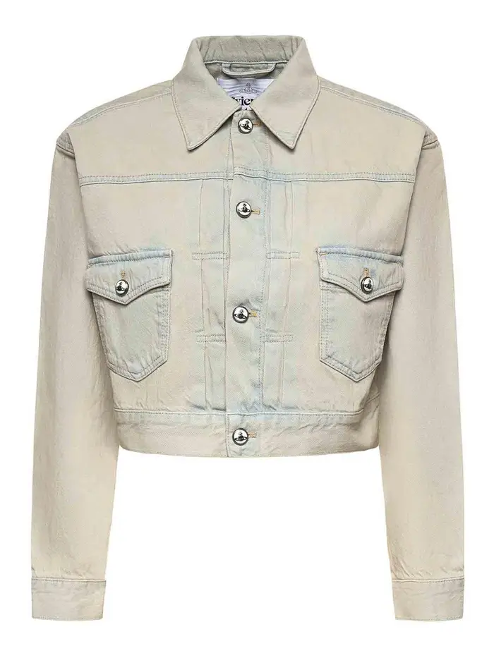 Vivienne Westwood Giacca di jeans corta Marlene Blu
