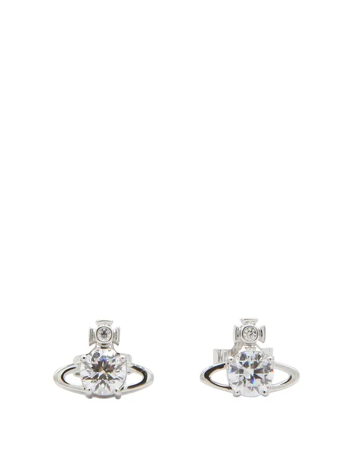 Vivienne Westwood Orecchini Reina in platino e ottone bianco