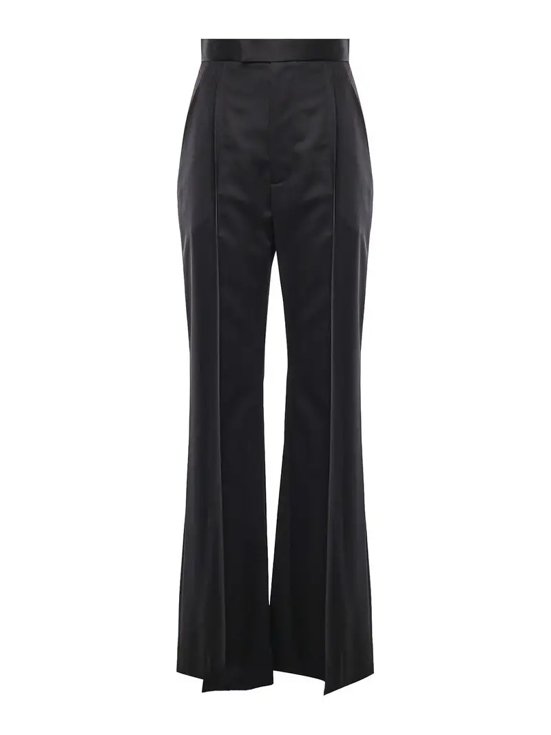 Vivienne Westwood Pantaloni Svasati In Lana Nero