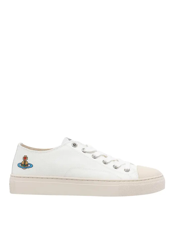 Vivienne Westwood Sneakers di tela bianche Bianco