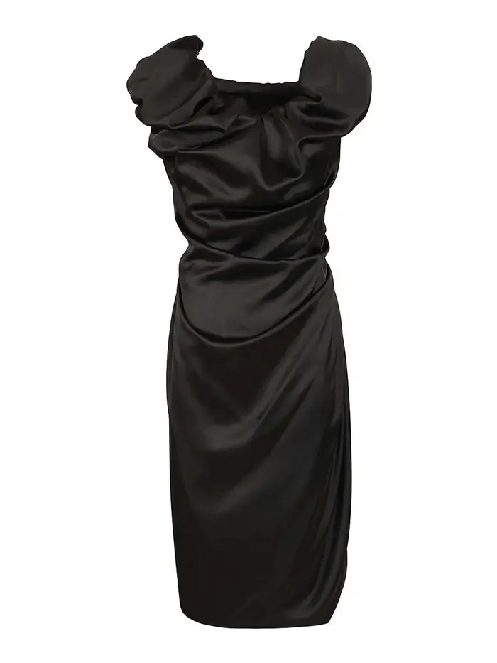 Vivienne Westwood Vestito Ginnie in raso ambrato Nero