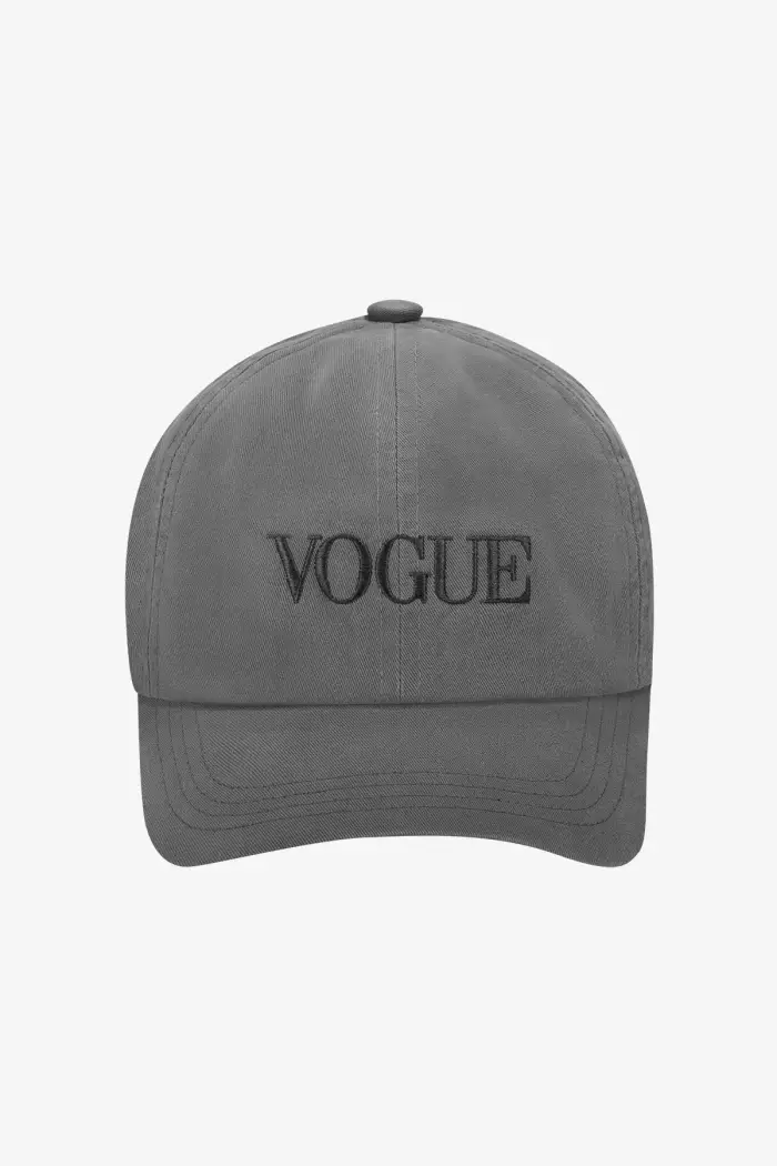 VOGUE Collection Cappellino VOGUE grigio fumo con logo ricamato Gray