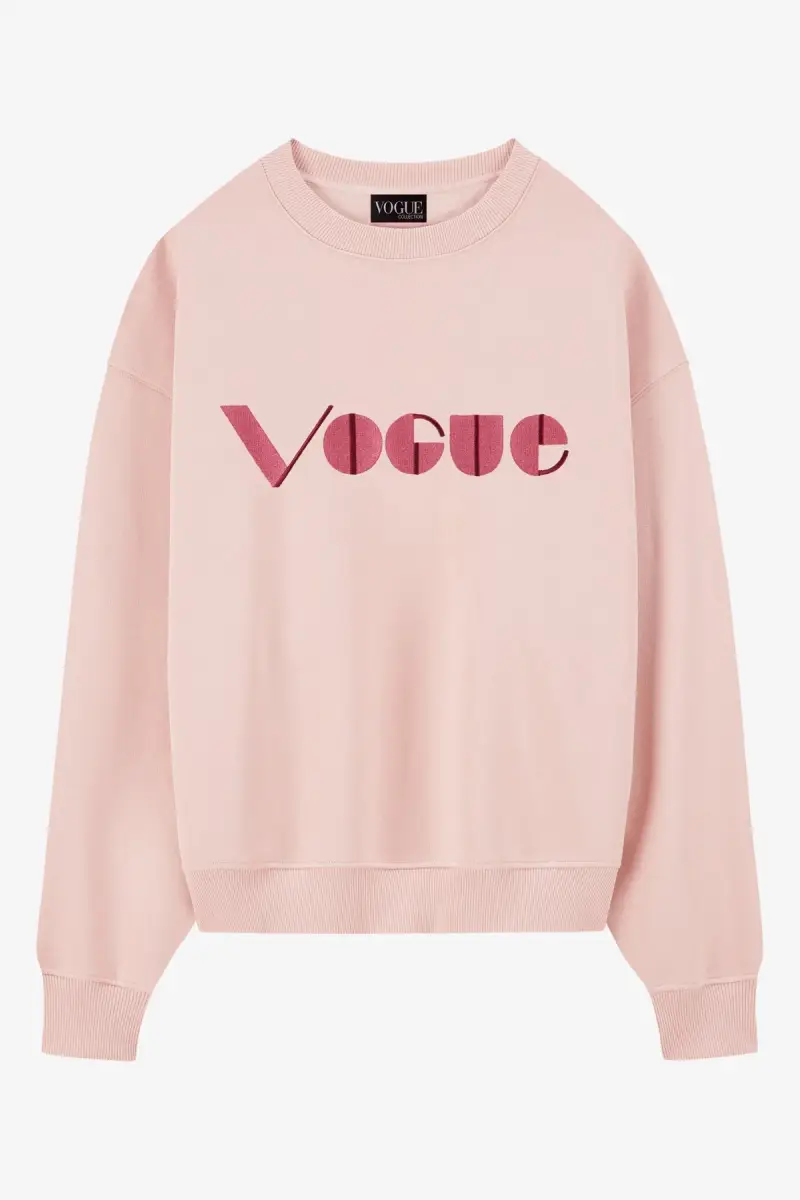 VOGUE Collection Felpa VOGUE Icons rosa chiaro con logo ricamato Pink