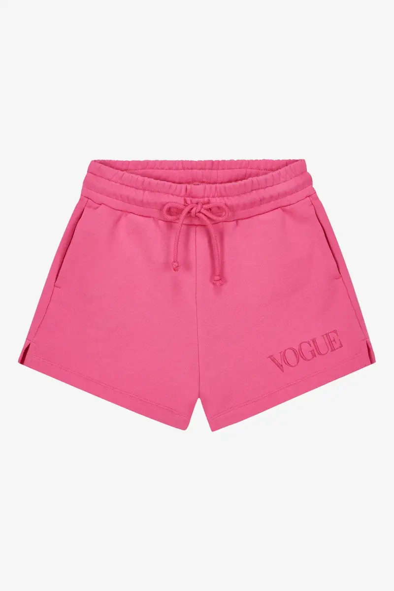 VOGUE Collection Pantaloncini VOGUE Spring rosa con logo ricamato colorato Pink