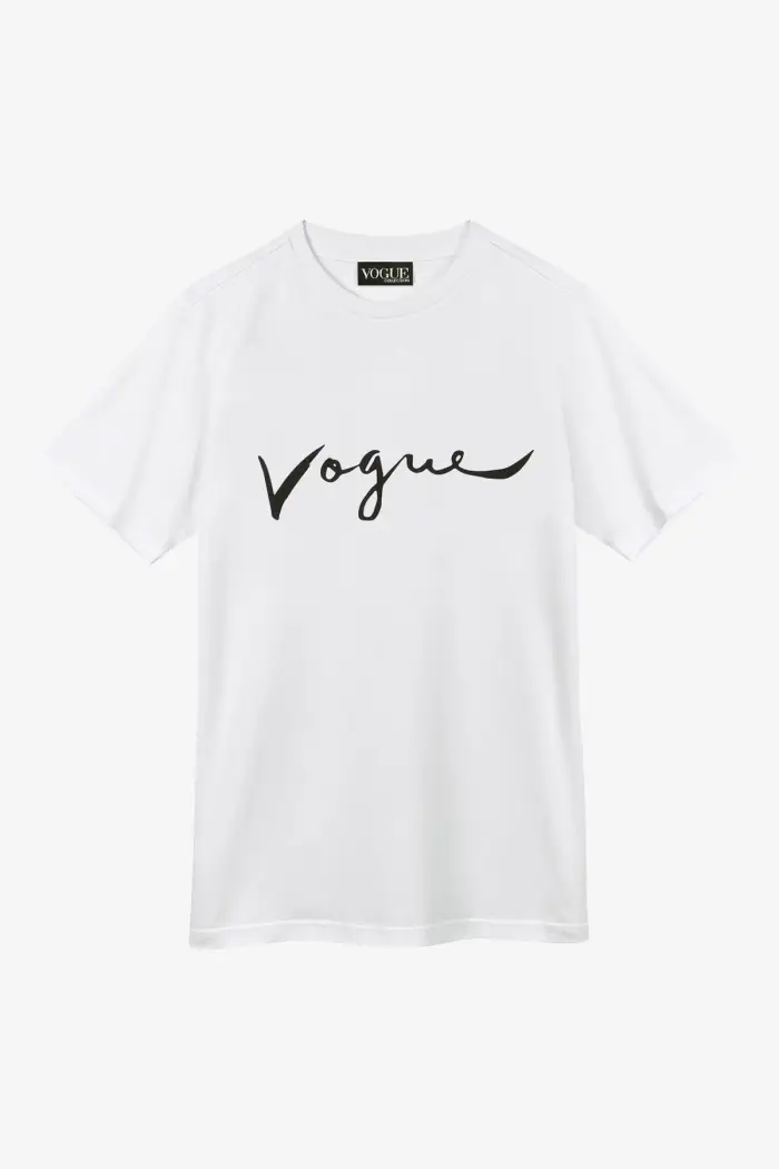 VOGUE Collection T-Shirt VOGUE Icons bianca con logo stampato nero White