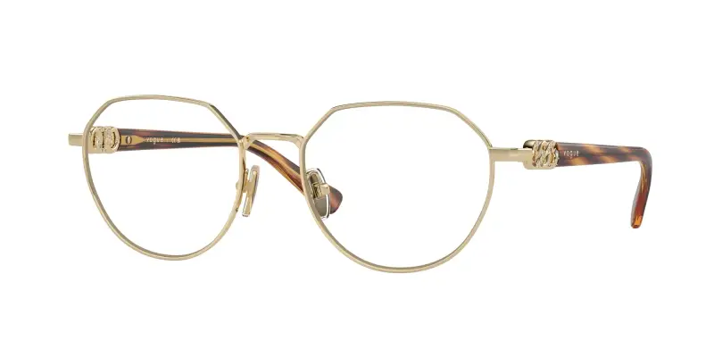 VOGUE EYEWEAR Donna VO4311B 848 Montature da vista Metallo Oro Trasparente Geometrica Normale