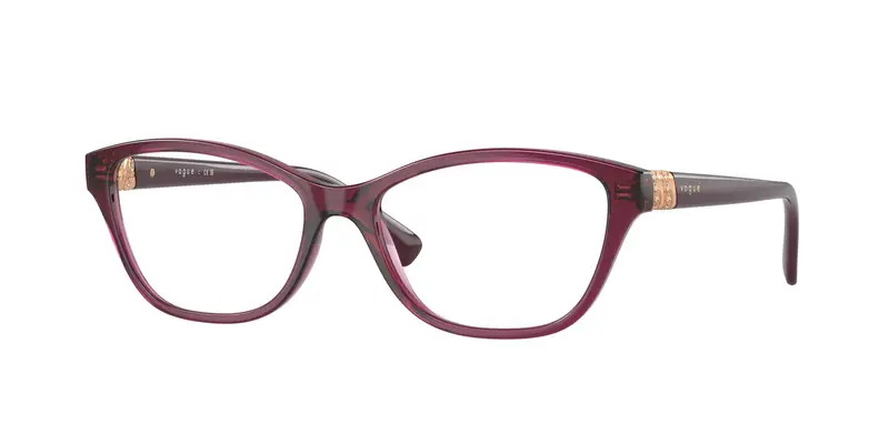VOGUE EYEWEAR Donna VO5516B 2989 Montature da vista Nylon Viola Trasparente Pillow Normale