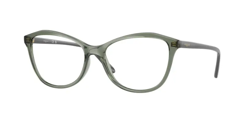 VOGUE EYEWEAR Donna VO5602 3086 Montature da vista Nylon Verde Trasparente Geometrica Normale