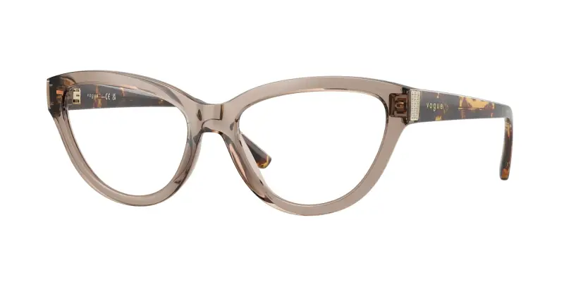 VOGUE EYEWEAR Donna VO5610B 2940 Montature da vista Nylon Marrone Trasparente Cat Eye Normale