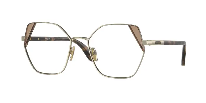 VOGUE EYEWEAR Donna VO4270 848 Montature da vista Metallo Oro Trasparente Geometrica Normale