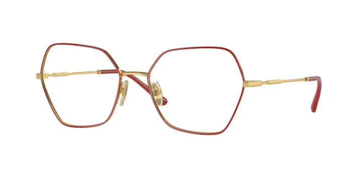 VOGUE EYEWEAR Donna VO4281 280 Montature da vista Metallo Rosso Trasparente Geometrica Normale
