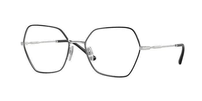 VOGUE EYEWEAR Donna VO4281 323 Montature da vista Metallo Nero Trasparente Geometrica Normale