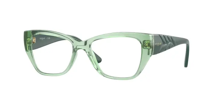 VOGUE EYEWEAR Donna VO5483 3043 Montature da vista Iniettato Verde Trasparente Farfalla Normale