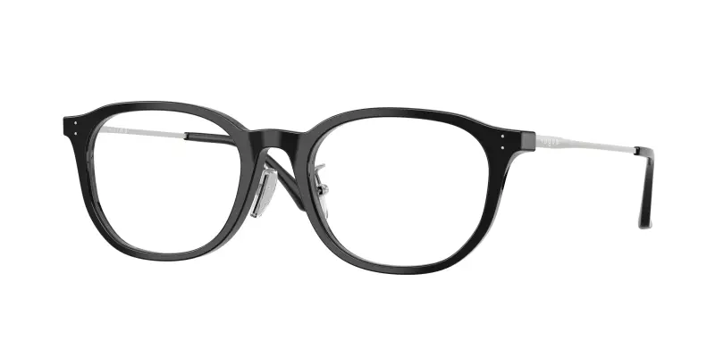 VOGUE EYEWEAR Donna VO5713D W44 Montature da vista Acetato Nero Trasparente Geometrica Normale