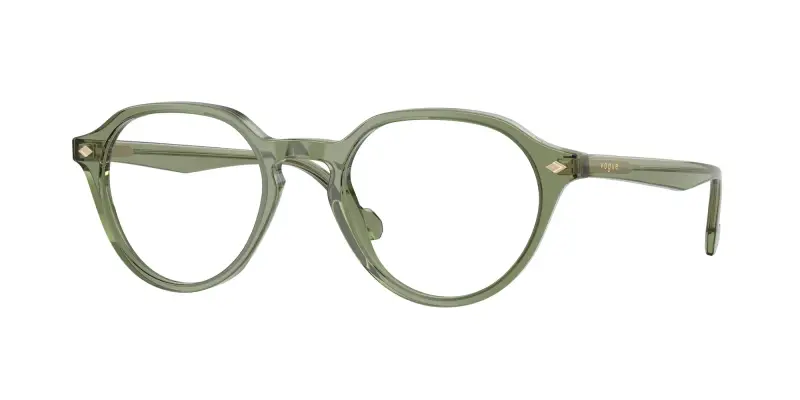 VOGUE EYEWEAR Uomo VO5598 3187 Montature da vista Acetato Verde Trasparente Pantos Normale