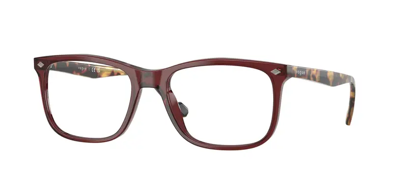 VOGUE EYEWEAR Uomo VO5617 2924 Montature da vista Acetato Rosso Trasparente Pillow Normale
