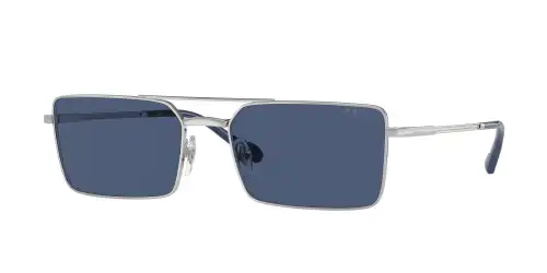VOGUE EYEWEAR Uomo VO4309S 323/80 Occhiali da sole Metallo Argento Blu Squadrata Normale