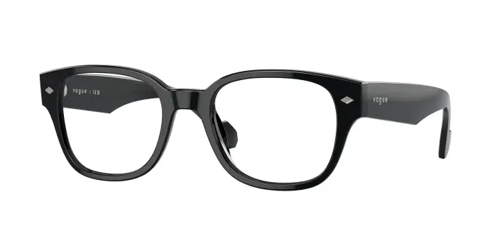 VOGUE EYEWEAR Uomo VO5529 W44 Montature da vista Acetato Nero Trasparente Pillow Normale
