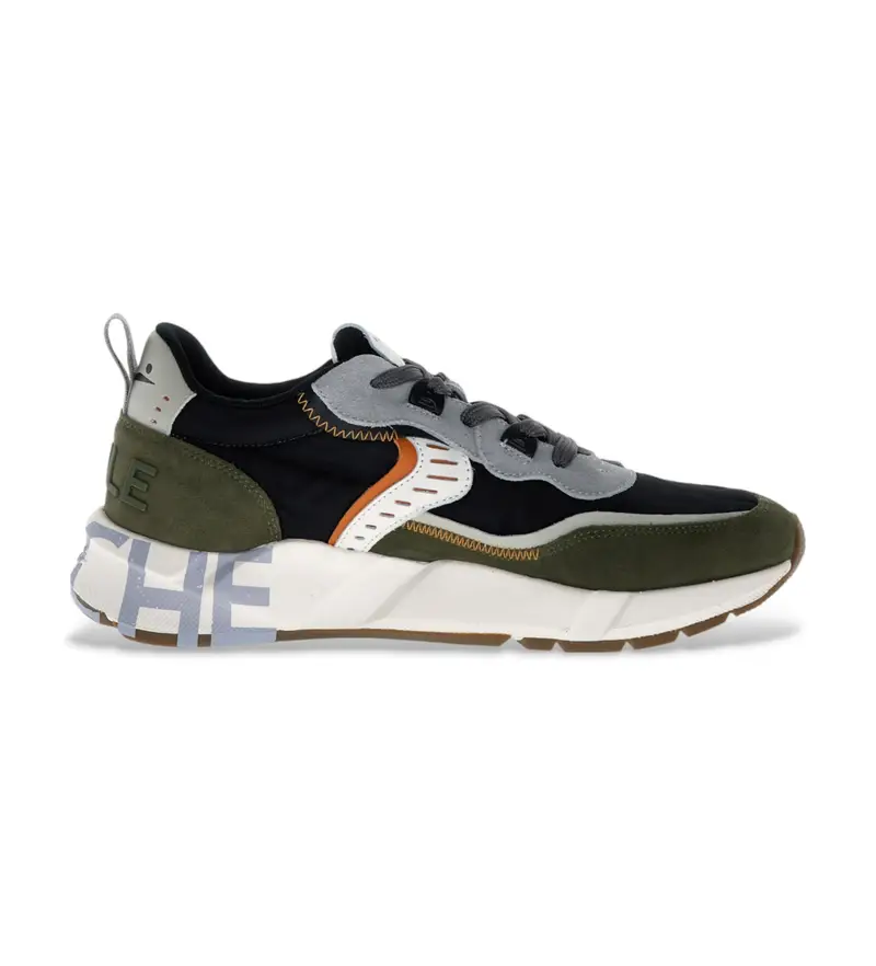 Voile blanche per uomo. 2017465 Sneakers Club01 in pelle nera, Nero, Basso, 1 a 3 cm, Stringhe, Casual
