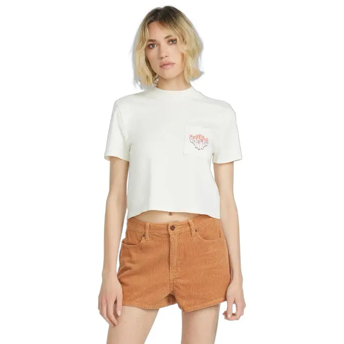 Volcom T-shirt da donna Pocket Dial Blanc