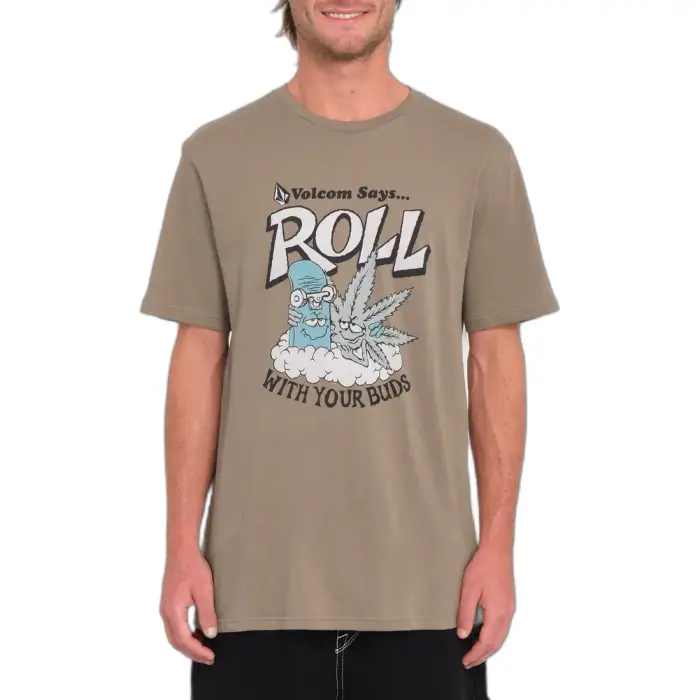 Volcom T-shirt Budz Marron
