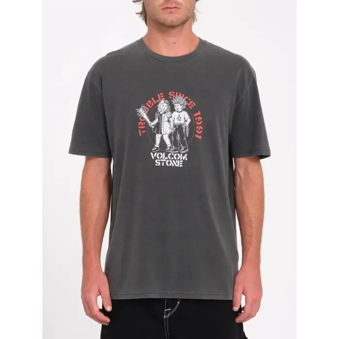 Volcom T-shirt Trouble Couple PW Noir