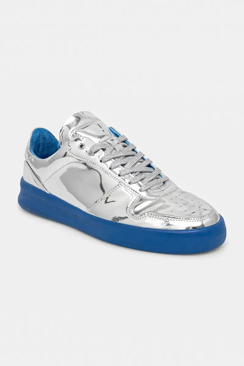 VOR sneakers in pelle 5A colore argento 5A.Cromato
