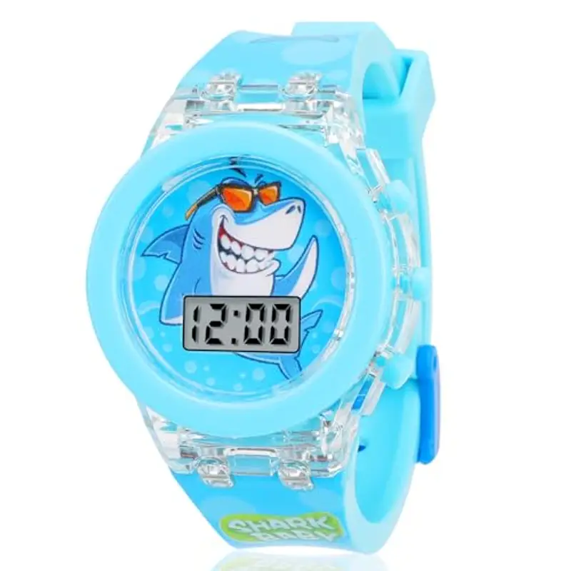 Vspek Shark Cartoon Watch for Boys Orologio elettronicamente per Bambini, Orologio da Polso per Ragazzi, Polso squali