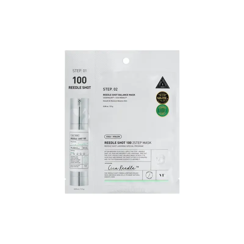 VT COSMETICS Viso REEDLE SHOT 100 2-STEP MASK - Cofanetto Antimperfezioni