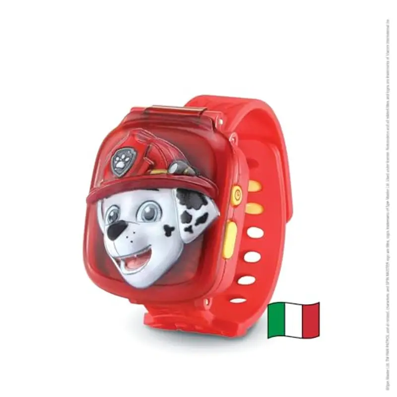 VTech PAW Patrol - Orologio Interattivo di Marshall, Orologio per Bambini con 4 Giochi, Schermo a Colori, Inclusa Voce di Ryder, Funzione